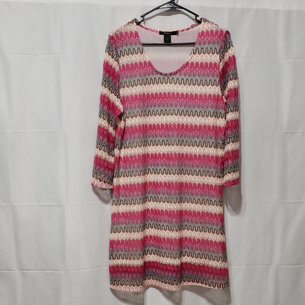 Radzoli Dress Featuring a Distinctive Multicolored Zigzag (Chevron) Pattern